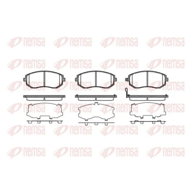 Bild av REMSA 0951.11 Jeu de plaquettes frein Essieu avant contact signal d&#039;usure inclus avec feuille collante accessoires