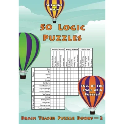 Bild av 50 Logic Puzzles: Full of Fun Grid Puzzles!