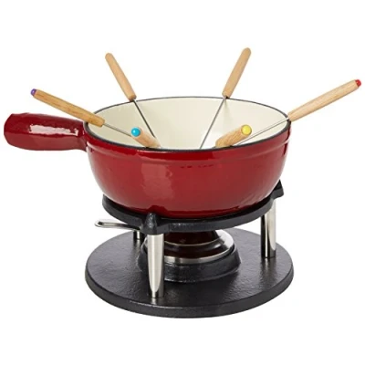 Bild av Baumalu 385052 Savoyarde Fondue service emaljerat gjutjärn röd färg