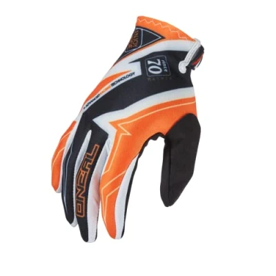 Bild av O&#039;NEAL Cykelhandskar och motocrosshandskar Vault Glove Racewear I MX MTB Motocross Enduro motorcykelhandskar män kvinnor mycket starkt grepp svart orange storlek M