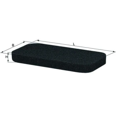Bild av MAHLE ORIGINAL LAP 13 Filtre d&#039;habitacle à particules 225,0 105 20,0 RENAULT TRUCKS: Midlum, Premium, Premium 2