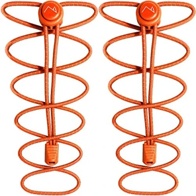 Bild av CampTeck U7193 Självlåsande elastiska skosnören med knutlöst låssystem orange 1 par