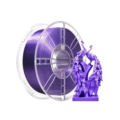 Bild av PLA Plus (PLA+) Shiny Silk 3D skrivarfilament 1,75 mm, silke PLA+ filament dimensionell noggrannhet +/ 0,02 1 kg spole (2,2 lb) för FDM skrivare (silkeslila)