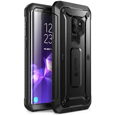 Bild av SUPCASE Unicorn Beetle Pro seriens fodral designat för Samsung Galaxy S9+ Plus, med inbyggt skärmskydd helkropp robust hölsterfodral Plus (2018 utgåva) (svart)