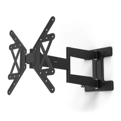 Bild av Hama TV väggfäste vridbar, lutbar, extra lång arm (TV 3265 tum, VESA 100 x till 400 400, upp 50 kg, ultra slim, utdragbart fäste, med fiskarpluggar) svart