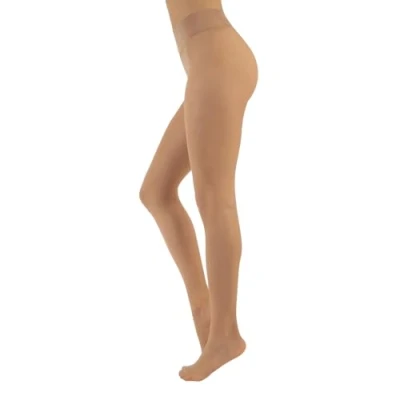 Bild av CALZITALY Sömlösa genomskinliga tights enkla eller med prickar svart, hud, blå S, M/L, L/XL 15 DEN Tillverkad i Italien, Pulver, M/L