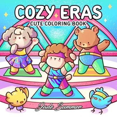 Bild av Cozy Eras: Cute Coloring Book for Adults and Teens with Adorable Characters Nostalgic Scenes Relaxation