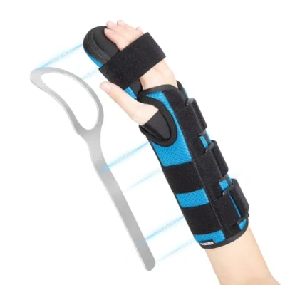 Bild av YiYame Nattstöd för hand i vila, handledsstöd karpaltunnel, tendinit, handled och handstöd handledsskador, stroke påverkad, höger hand, L