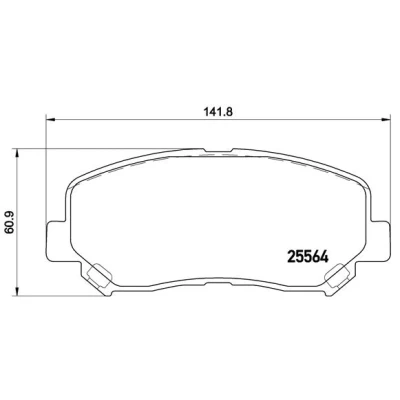 Bild av BREMBO Bromsbeläggssats, skivbroms P 49 045X MAZDA [CX 5]