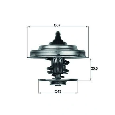 Bild av MAHLE ORIGINAL TX 18 79 Thermostat d&#039;eau 67 sans joint d&#039;étanchéite JEEP: Cherokee III, GRAND 2, II