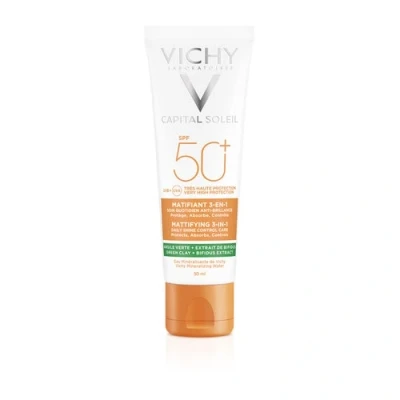 Bild av Vichy Capital Soleil Matterende 3 in 1 Solskydd SPF 50