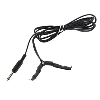 Bild av Skapa idé tatuering RCA klämma kod flexibel maskin strömkrok kabel adapter med standard 1/4 tum telefonkontakt