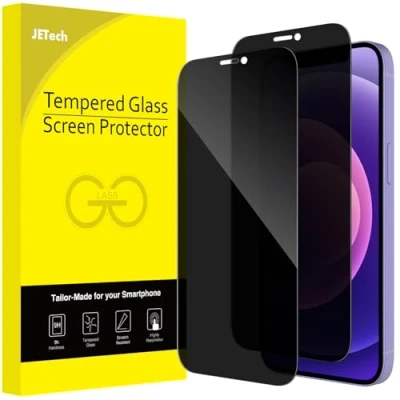 Bild av JETech Privacy Full Täckning Skärmskydd för iPhone 12 mini 5,4 Tum, Anti Spy Screen Protector Privat Härdat Glas Film, Fall Vänlig, 2 Pack