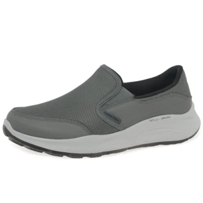 Bild av Skechers Herr 232515 Char Sneaker, Träkol nät duraleather trim, 48.5 EU