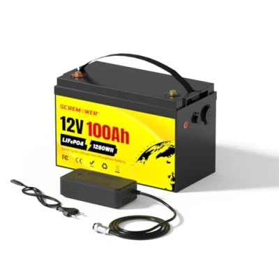 Bild av LiFePO4 batteri 12 V 100 Ah upp till 7 000 litiumbatteri djupcykeljärnfosfat med BMS för husbil RV sol marin golfbilar nödströmförsörjning, drift