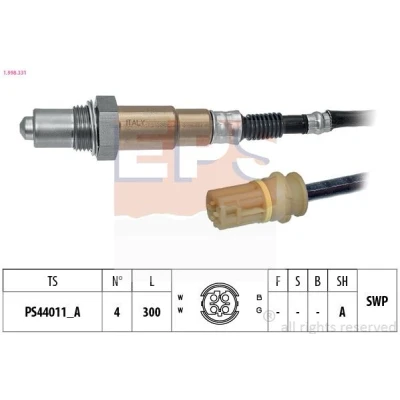 Bild av EPS 1.998.331 Sonde lambda Made in Italy OE Equivalent chauffé, planaire, Filetage prégraissé BMW: 3 Berline, 1 5 portes, Touring
