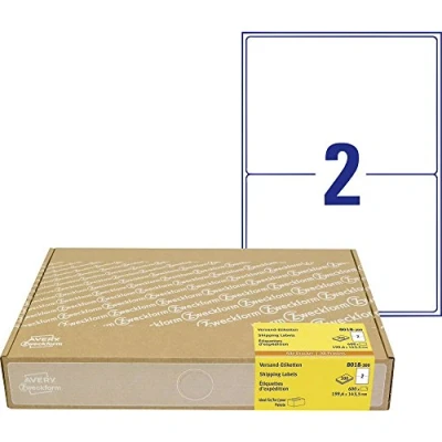 Bild av AVERY Zweckform 8018 fraktsetiketter Art. (199,6 x 143,5 mm (A5) adressetiketter självhäftande för DHL och Hermes, fraktklistermärken, 3655, 300 ark, alla skrivare)