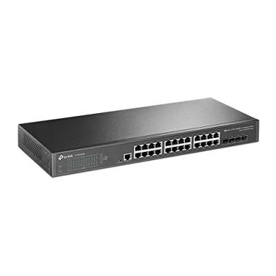 Bild av TP Link TL SG3428X 24 port Gigabit L2 hanterad switch (4 10GE SFP+ kortplatser, kompatibla med Omada SDN, central hantering, IPv6 stöd)