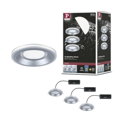 Bild av Paulmann 92250 Sormus LED infälld spotlight IP65 rund 100 mm 3 x 4,8/1,5 W 560 lm/180lm 230 V 000 K matt krom