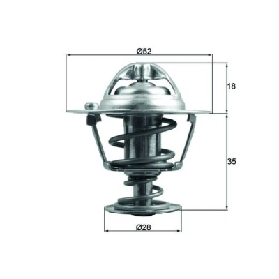 Bild av Termostat, kylvätska MAHLE TX 184 78D
