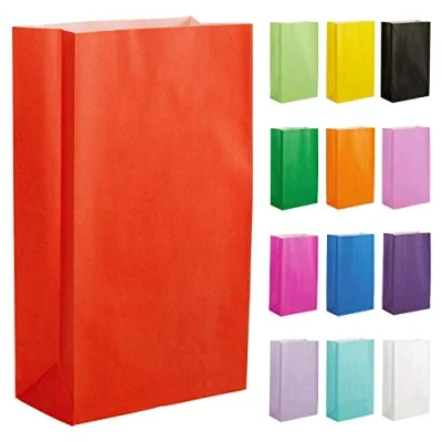 Bild av Thepaperbagstore 15 Röda papperspåsar 14x24.5x7cm Färgglada papperspresentpåsar för barn och vuxenfester, födelsedagar, bröllop, babyshowers, möhippa godis