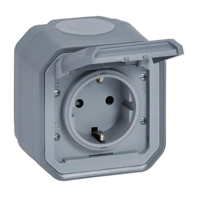 Bild av PLEXO55 schuko stikkontakt 16A 2 modul grå