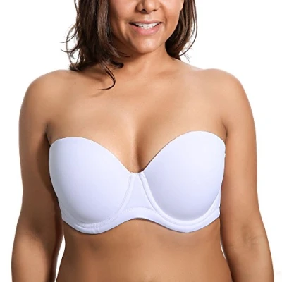 Bild av DELIMIRA Dambygelstöd Contour Plus Size Multiway Strapless Bh Vit 100E
