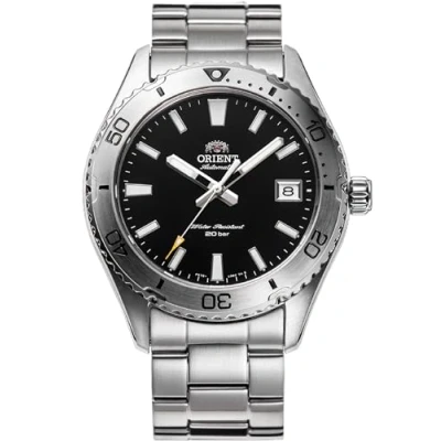 Bild av Montre de plongée automatique Orient Sports Mako en acier inoxydable avec cadran noir RA AC0Q01B10B AC0Q01B30B 200 m pour homme