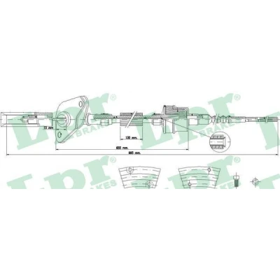 Bild av LPR C0565C Kopplingsvajer FIAT: 500 Hatchback