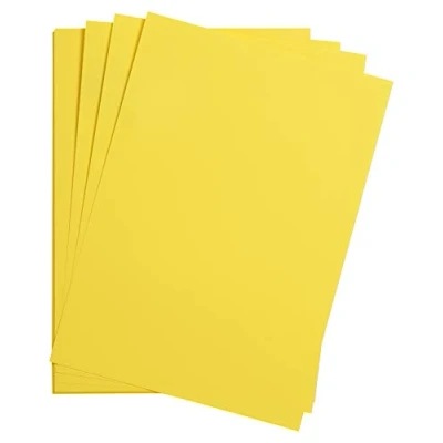 Bild av Clairefontaine 975354C förpackning med 25 pysselkartonger Maya, 185 g, DIN A3, 29,7 x 42 cm, 1 pack, citrongul