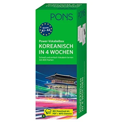 Bild av PONS Power Vokabelbox Koreanisch in 4 Wochen: Schnell und einfach Vokabeln lernen mit 800 Karten