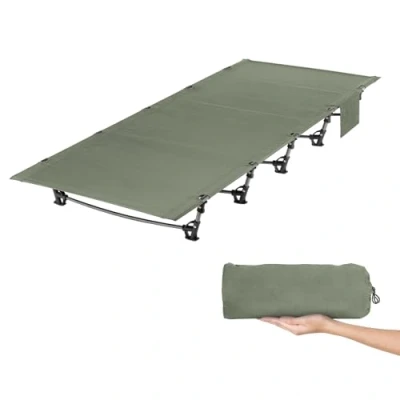 Bild av Leogreen Ultralätt fältsäng campingsäng hopfällbar säng, bärbar kompakt, 192 x 70 17 cm, lastkapacitet upp till 150 kg, för utomhusresor, baamp, vandring, bergsklättring, lätta ryggsäcksresor,