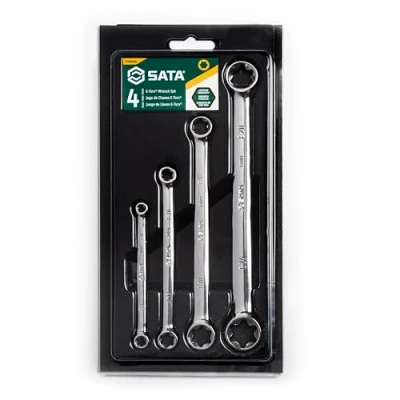 Bild av SATA ST09012SJ 4 delad E Torx skiftnyckel/skiftnyckelset, polerad, E6 E24, med bricka