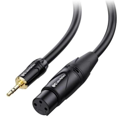 Bild av Cable Matters (1/8 tum obalanserad 3,5 mm till XLR kabel 1,8 m hane hona (XLR kabel, uttag, 1/8 kabel)