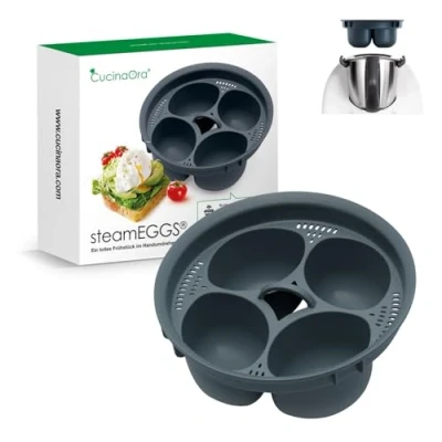 Bild av CucinaOra Äggkokare 4 ägg ångaEGGS Ägg pocher Thermomix Tillbehör TM 6 TM5 TM31 Vorwerk Termomix