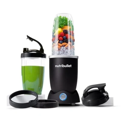 Bild av Nutribullet Pro Pulse1200, elektrisk blender, hackare, smoothieblender, multifunktionell 1200w effekt, 700ml och 900ml kopp, svart, NB120MB