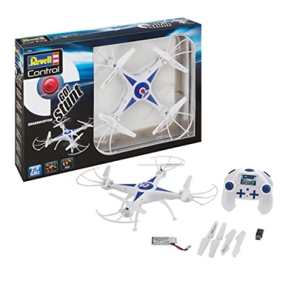 Bild av Revell Control 23842 Fjärrkontroll Quadcopter &quot;Go! Stunt&quot; med exakt 2,4 GHz kontroll, hastighetsnivåer, flippläge, huvudlöst läge, 6 axlar gyro, lätt att flyga, 31 cm lång