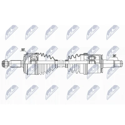 Bild av Drivaxel, framaxel vänster, mitsubishi pajero iii, canvas top MR410664, MR453383