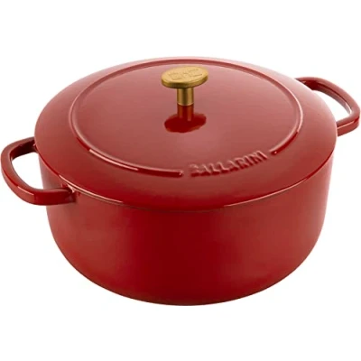 Bild av BALLARINI Bellamonte ugnsform, stekpanna, holländsk ugn, emaljerat gjutjärn, rund, 24 cm, 4,0 l, röd