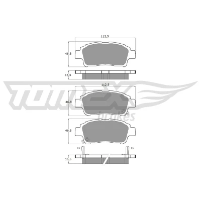 Bild av TOMEX brakes TX 13 87 Jeu de plaquettes frein Essieu avant avec indicateur d&#039;usure TOYOTA: Yaris I 3/5 portes
