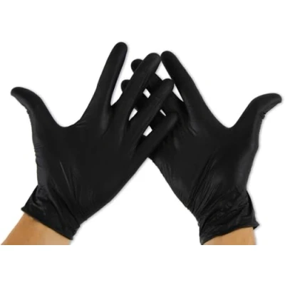 Bild av KMINA nitrilhandskar XL (x2 pack 100 styck engångshandskar, svart XL, engångshandskar nitril, latexfria, handskar nitril
