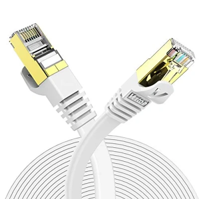 Bild av Veetop Ethernet Kabel Lan Cat 7, Nätverkskabel Höghastighets 10 Gbps, Internetkablar med RJ45 Guldpläterad (1.5m, Vit)