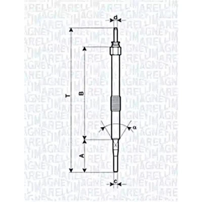 Bild av MAGNETI MARELLI 062900033304 Bougie de préchauffage 11V 10A M10X1,25 TOYOTA: Yaris II 3/5 portes, Auris 5 I MINI: portes