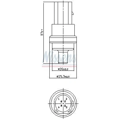 Bild av Kylvätsketemperatur sensor, Bak, audi,ford,seat,skoda,vw, 059919501A, 078919501C, 1100619, 1124770, XM218A570AA, XM218A570BA