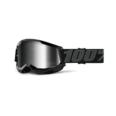 Bild av 100% Crossbrille Strata 2 Verspiegelt, Schwarz, HU GOG 0054