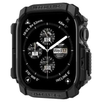 Bild av Spigen Rugged Armor Fodral Kompatibel med Apple Watch 10 46mm (2024) Matte Svart