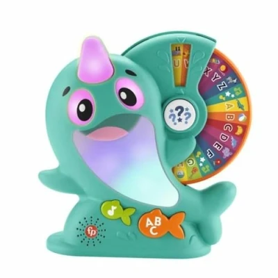 Bild av Fisher Price Linkimals Solal The Narval leksak interaktivt spel för spädbarn 18 månader och uppåt musikalisk lysande pedagogisk att lära sig siffror bokstäver fransk version,