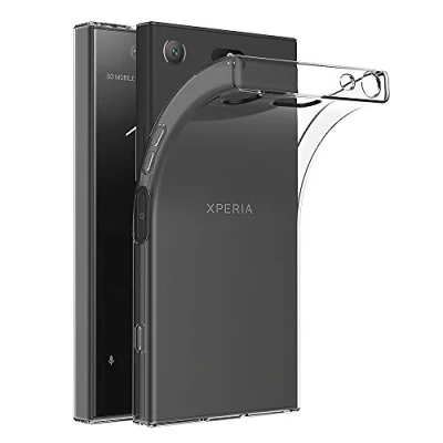 Bild av AICEK Sony Xperia XZ1 kompakt fodral, transparent silikonskydd för stötfångare fodral klart (4,6 tum)