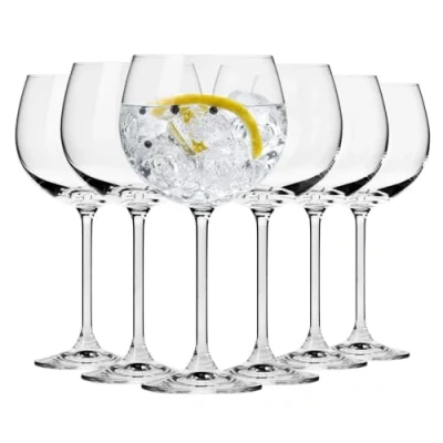 Bild av KROSNO Cocktail Gin Tonic Ballong Vattenglasögon Sats med 6 stycken 480 ml Venezia samlingen Perfekt för hem, restaurang, evenemang och fester Diskmaskin säker
