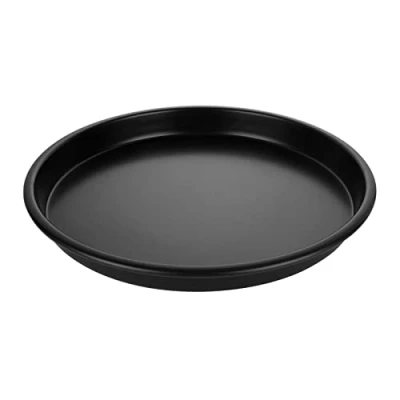 Bild av ASelected pizzapanna, non stick diskmaskin säker panna, rund pizzabricka för ugn, kolstål pizzaugn bricka bakning ugn tillämplig (25 cm)